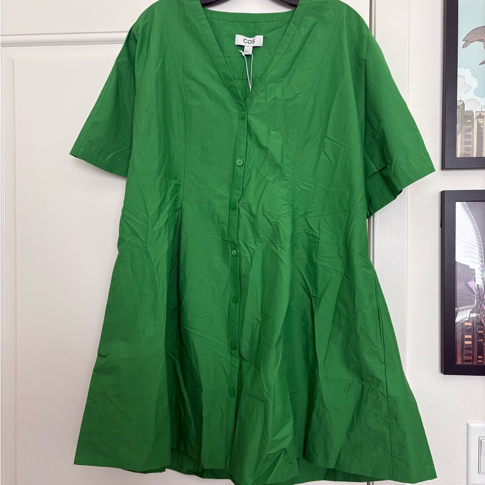 COS Vibrant Green Midi Dress